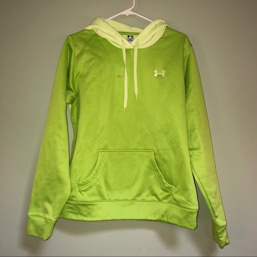 vinatge green colorblock hoodie💚